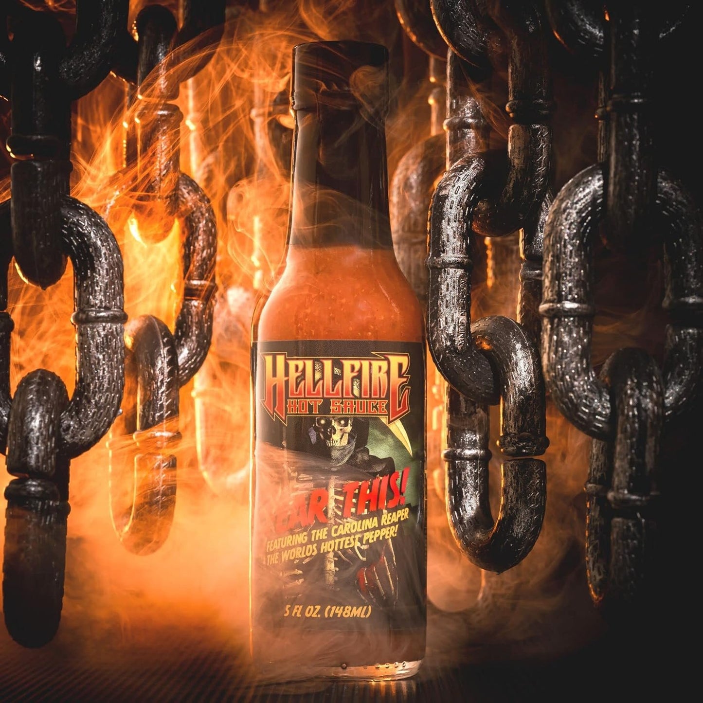 Hellfire Fear This! Award Winning Carolina Reaper Hot Sauce, 148ml
