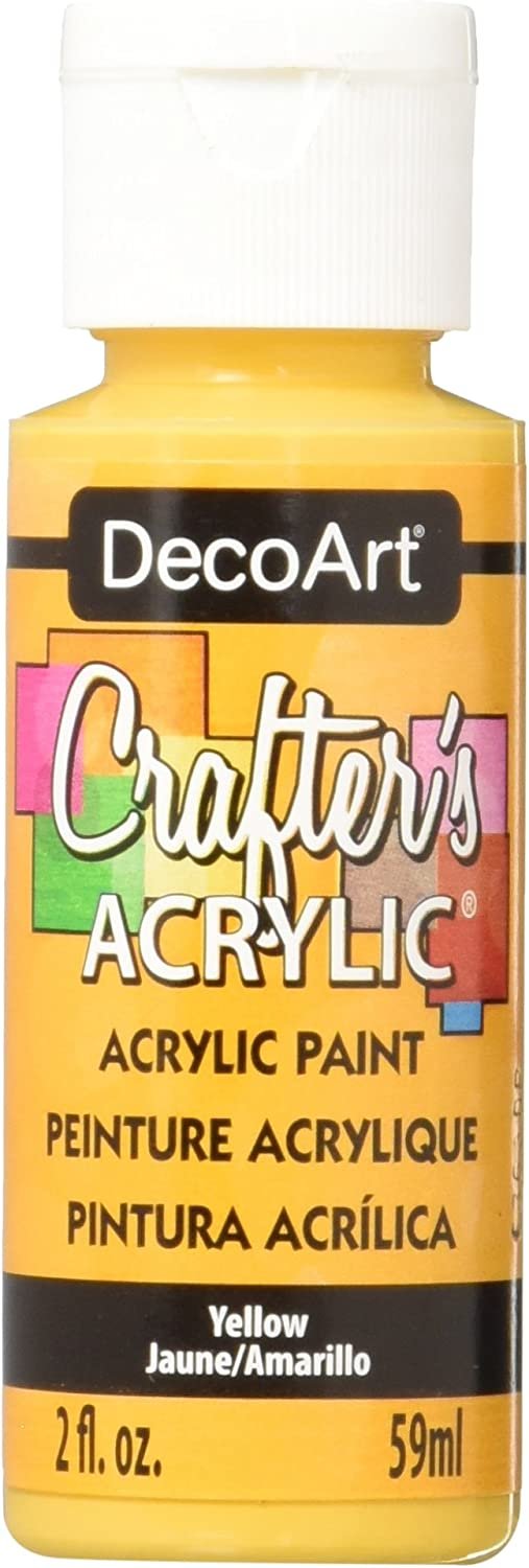 DecoArt Crafter's Acrylic Paint, 2-Ounce, Yellow