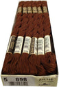 DMC 115 5-898 Pearl Cotton Thread, Very Dark Coffee Brown, Size 5
