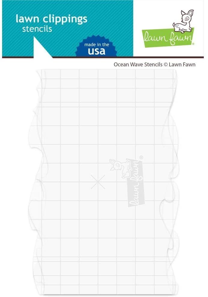 Lawn Fawn Stencils - Starry Sky, Brick and Ocean Waves Set - 3 Item Bundle