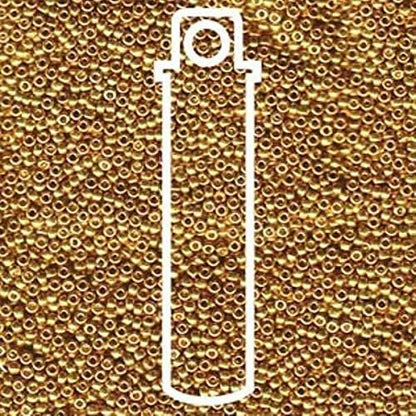 Miyuki Round Rocaille's Seed Beads Size 15/0 8.2g Duracoat Galvanized Gold