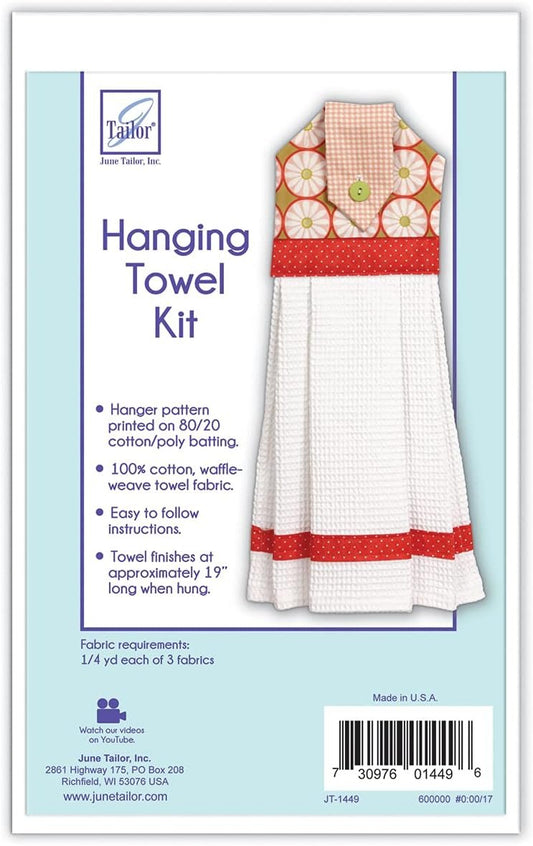 June Tailor JT-1449 Hanging Towel Kit, None , White 7.00" x 6.00"
