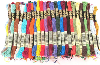 DMC Embroidery Floss Assortment 100 Colors. Genuine Made in France