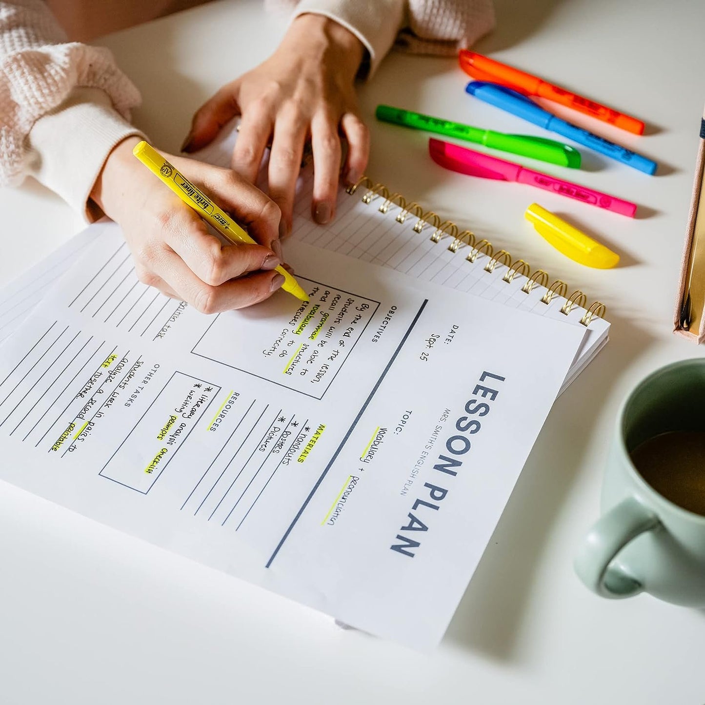 BIC Brite Liner Highlighters Ideal Highlighter Set for Organizing