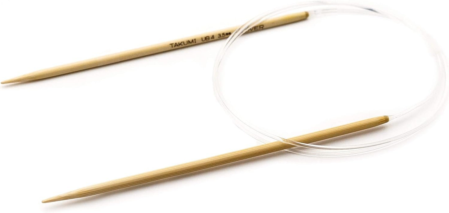 Clover Takumi Bamboo Circular 36-Inch Knitting Needles, Size 4 (3016/36-04)