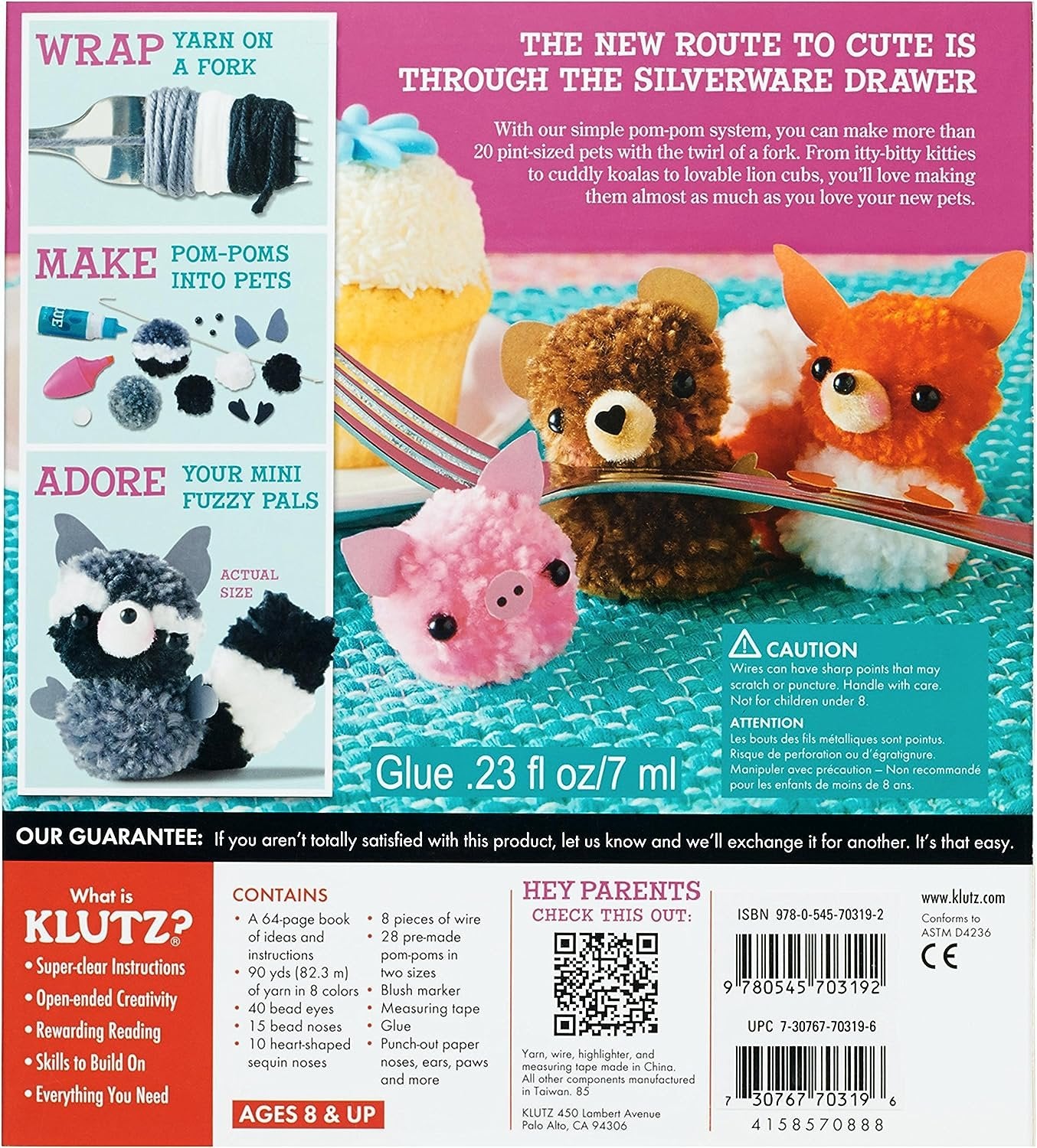 Klutz Mini Pom-Pom Pets 8" Length x 1.25" Width x 9" Height