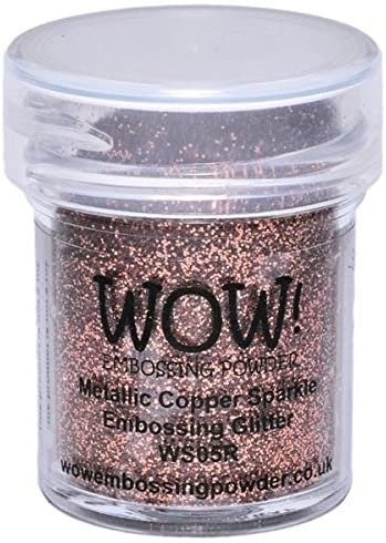 Wow! Sparkle Bundle - Embossing Powders 4 (15ml) Jars Metallic Gold Sparkle, Metallic Copper Sparkle, Pearl Gold Sparkle and Metallic Silver Sparkle (Gold, Silver)