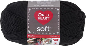 Red Heart Soft Yarn, Black (E728.4614)