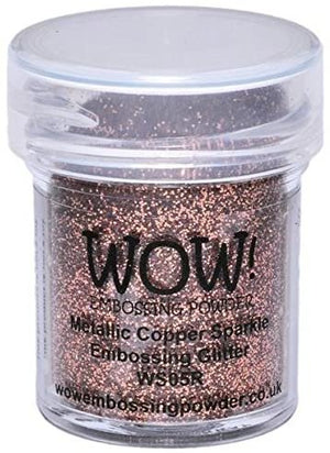 WOW! Sparkle Bundle - Embossing Powders 4 (15ml) Jars Metallic Gold Sparkle, Metallic Copper Sparkle, Pearl Gold Sparkle and Metallic Silver Sparkle