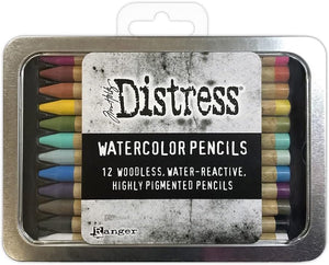 Bundle Tim Holtz Distress® Watercolor Pencils Sets - Sets 1, 2 and 3- TDH76308, TDH76315, TDH76643