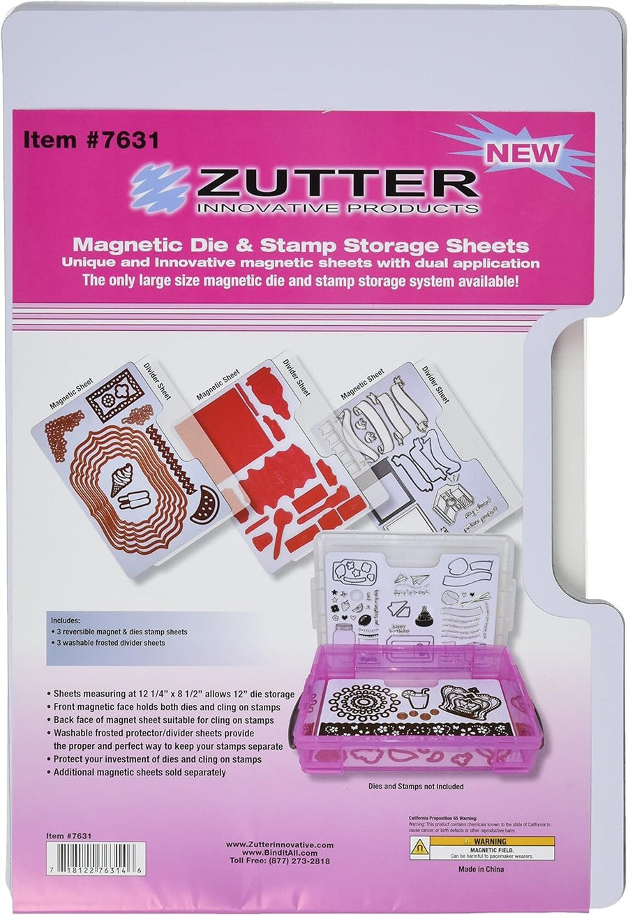 Zutter 7631 Magnet Sheets Plus 3 Dividers, 3-Pack