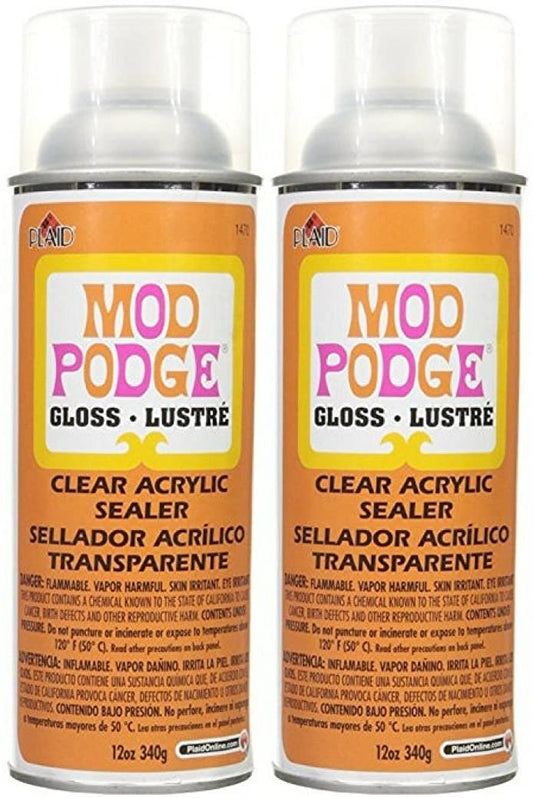 Mod Podge 1470 Clear Acrylic Sealer, 12 oz, Gloss (2)