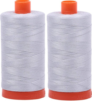 2-PACK - Aurifil 50WT - Solid - Mako Cotton Thread - 1422Yds EACH