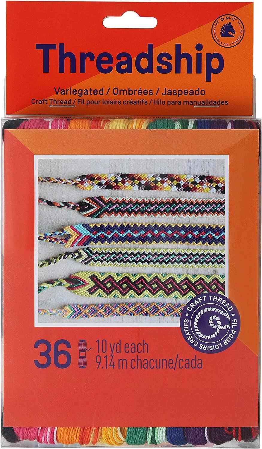 DMC Prism Craft Thread Pack 8 Meters 36/Pkg-Variegated Colors