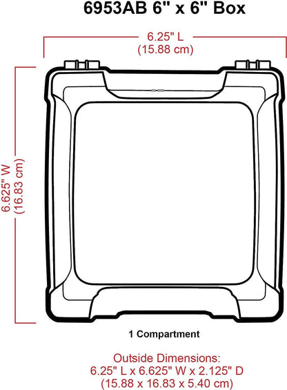 ArtBin 6953AB ClearView 6" x 6" Box Art & Craft Organizer, [1] Plastic Storage Case, Clear