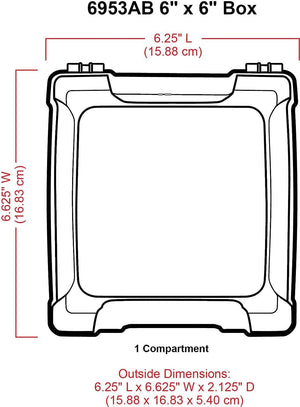 ArtBin 6953AB ClearView 6" x 6" Box Art & Craft Organizer, [1] Plastic Storage Case, Clear