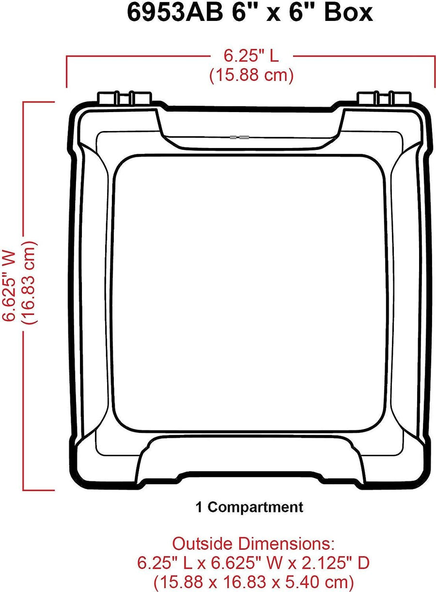 ArtBin 6953AB ClearView 6" x 6" Box Art & Craft Organizer, [1] Plastic Storage Case, Clear