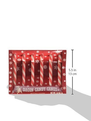 Archie McPhee Bacon Candy Canes, 3.8 Ounce, 6 Pack