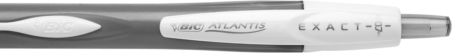 BIC Glide Exact Retractable Ball Point Pen, Fine Point (0.7 mm), Black, Precise Lines For Clean Writing