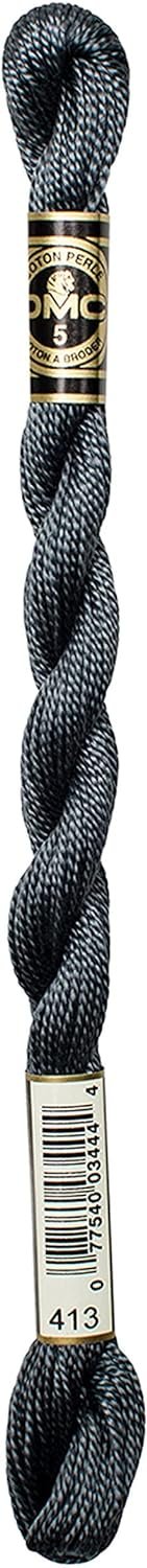 DMC 115 3-413 Pearl Cotton Thread, Dark Pewter Grey