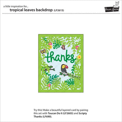 Lawn Fawn LF2615 Tropical Leaves Backdrop Dies