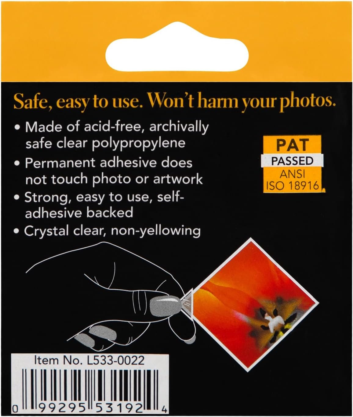 Lineco Acid Free Ivory Photo Corners 252 Pkg,1/2"