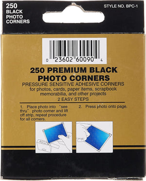 Pioneer Photo BPC-1 Corners Black 250Pk, 250 Count (Pack of 1)