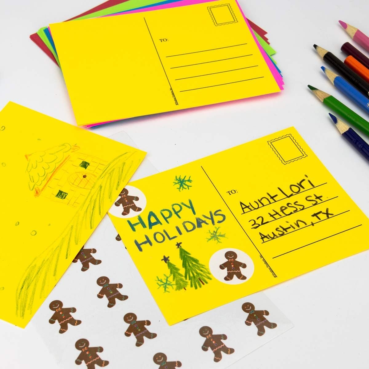 Hygloss Products Kid’s Blank Make and Mail Postcards