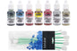 Jacquard Pinata Alcohol Inks 7 Pack Bundle, Silver, Rich Gold, Senorita Magenta, Sunbright Yellow, Chili Pepper, Baja Blue, Rainforest Green and 10X Pixiss Ink Blending Tools