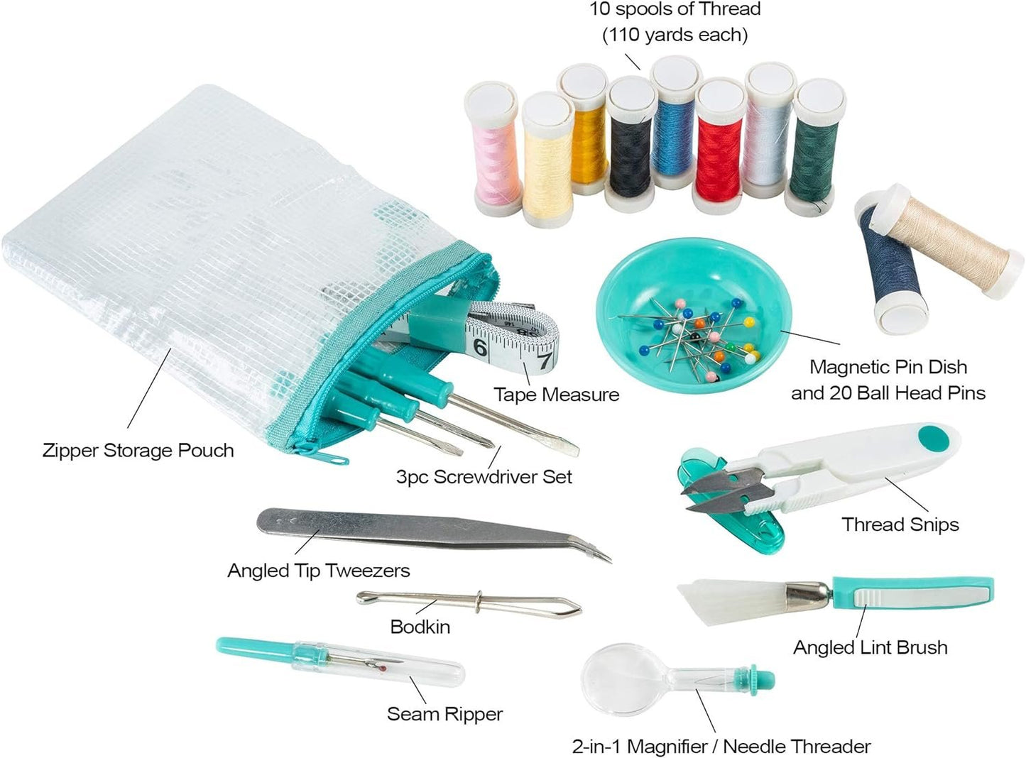 Singer - Start 1234 Machine Essentials Sewing Kit - 43 Pieces