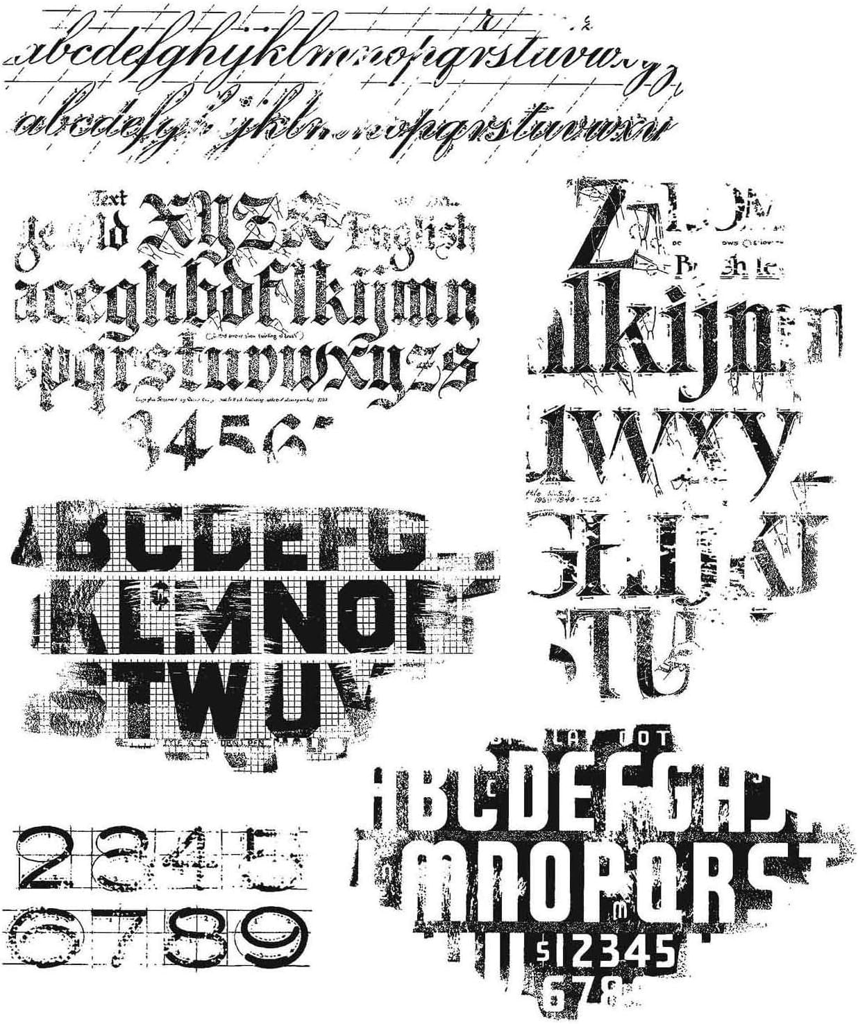 Stampers Anonymous CLING RBBR STAMP SET FADED TYPE