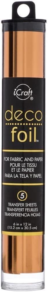 Deco Foil - Metallic Colors Transfer Sheet Set with Foil Pen - Rose Gold, Pewter, Silver, Copper & Gold (Original Version)