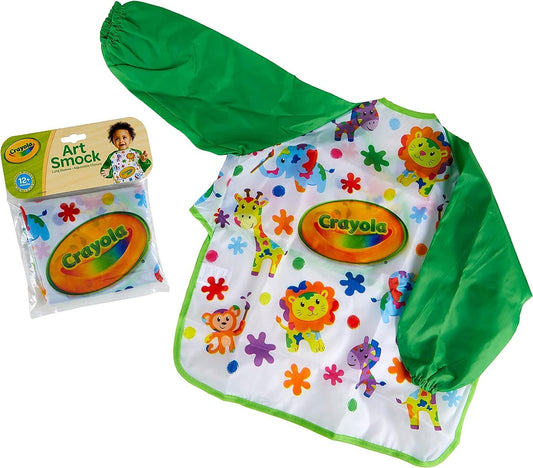 Crayola Art Smock for Toddlers, Small Waterproof Bib, Best Fit for Age 1 (12 Months), 1 x 7-1/5 x 8-1/10 In