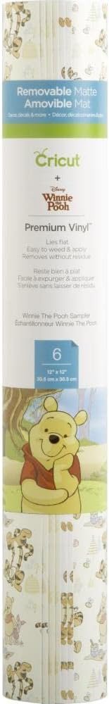 Cricut 2005400 Disney Patterned Vinyl Sampler 12"X12" 6/Pkg-Winnie The Pooh
