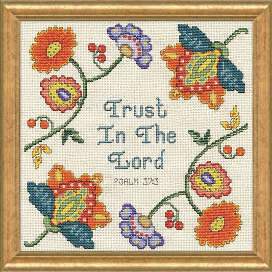 Design Works Crafts Inc. Trust, X 10' Counted Cross Stitch Kit, 10" by 10", Multicolor