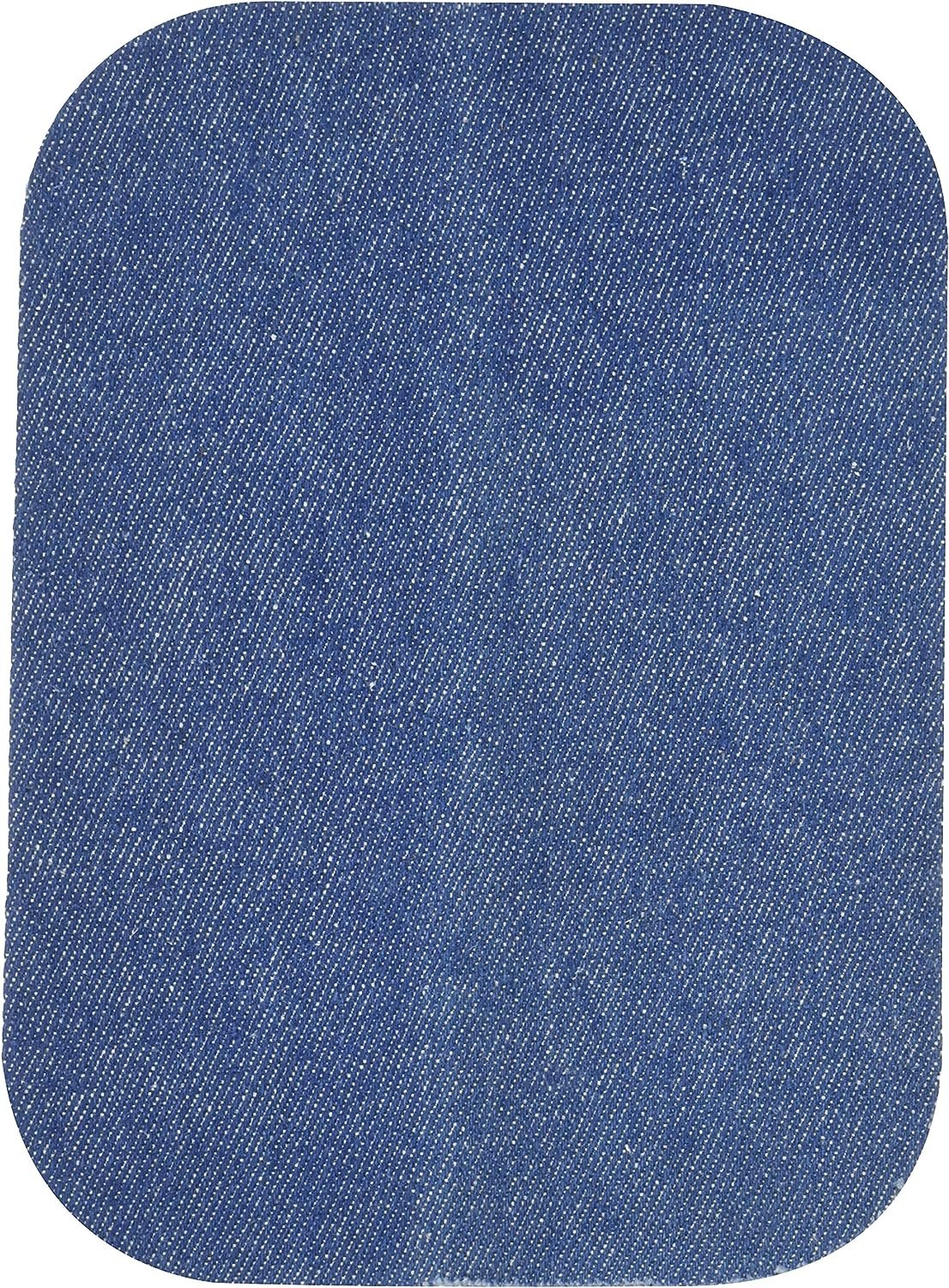 Wrights Bondex Iron-On Patches 5x7" 2/Pkg.-Worn Denim