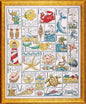 Tobin 14 Count Ocean ABC Counted Cross Stitch Kit, 16 by 20-Inch
