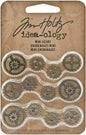 Tim Holtz Idea-ology Metal Mini Gears, 12 per Pack, Various Sizes, Antique Finishes, TH93012