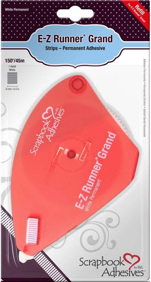 Scrapbook Adhesives by 3L 01251-6 Double-Sided E-Z Runner Grand Adhesive Refill, 150-feet,white