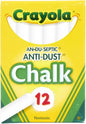 Crayola Chalkboard Chalk, White Chalk, School Supplies, 12 Sticks