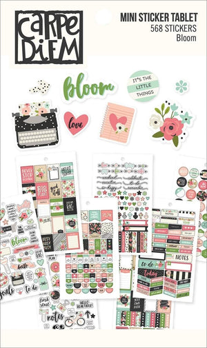 Carpe Diem Fun Design Bloom Mini Sticker Tablet