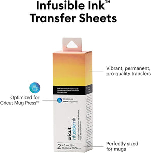 Cricut Infusible Ink Transfer Sheets - 4.5" x 12" - Black - for Cricut Mug Press, Maker