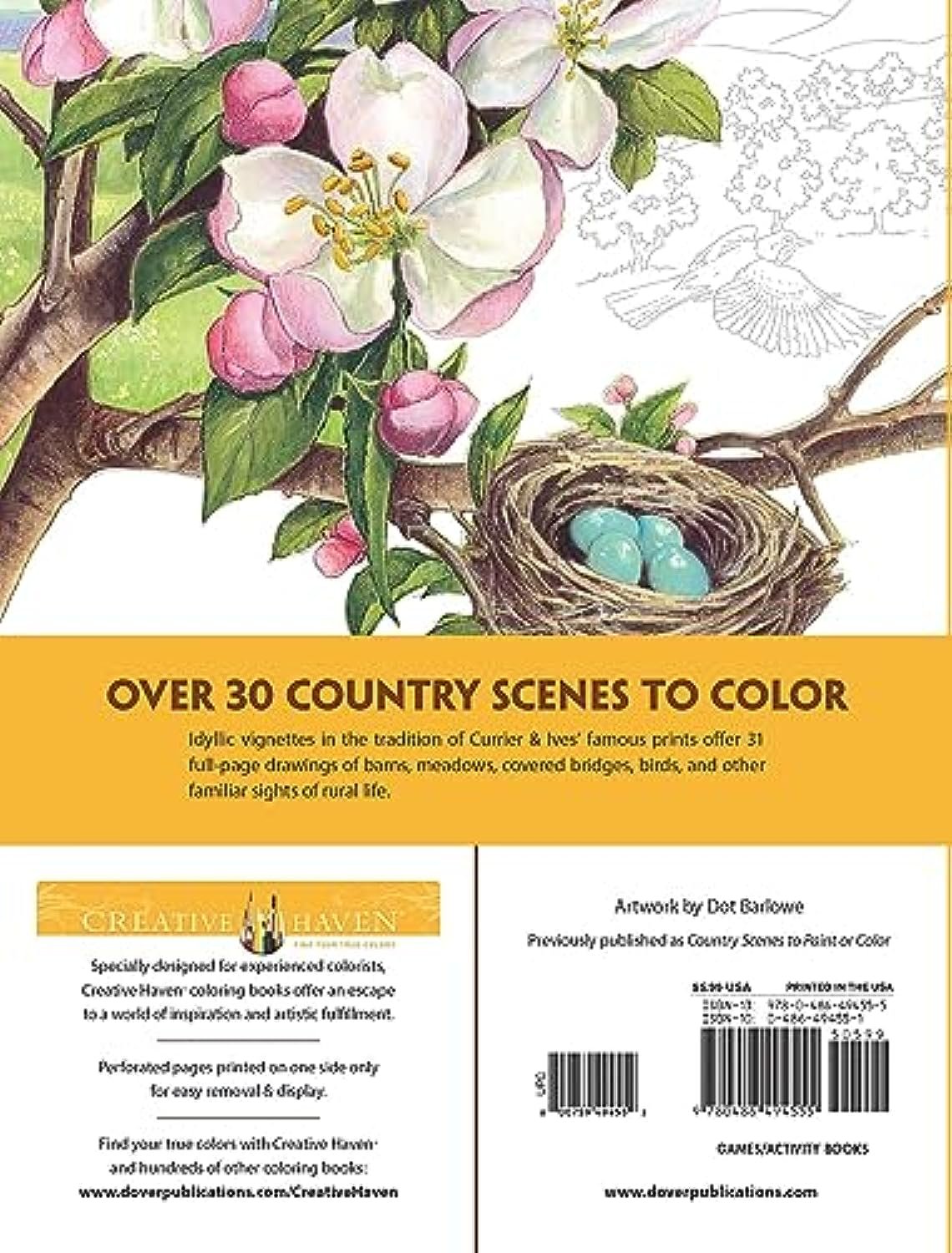 Creative Haven Country Scenes Coloring Book: Relax & Find Your True Colors (Adult Coloring Books: In The Country)