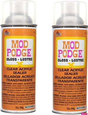 Mod Podge Spray Acrylic Sealer That is Specifically Formulated to Seal Craft Projects, Dries Crystal Clear is Non-Yellowing No-Run and Quick Drying, 12 Ounce, Gloss (2 Pack)