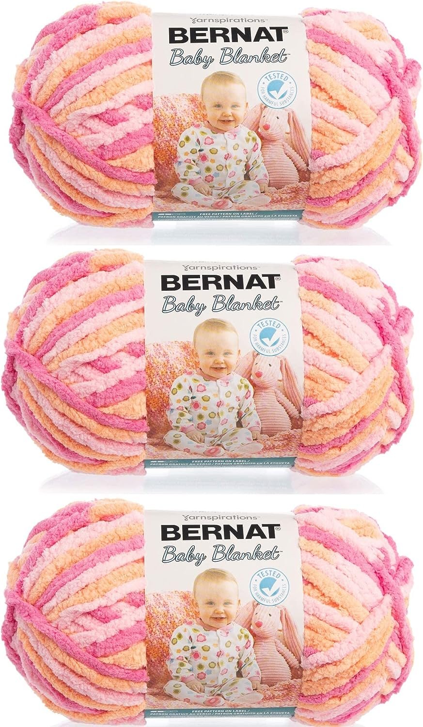 Bernat Bulk Buy Baby Blanket Yarn (3-Pack)