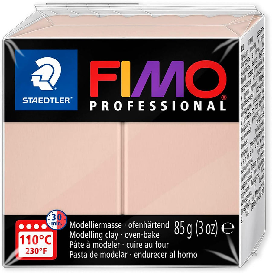 Staedtler 8004 FIMO Professional Oven-Hardening Polymer Modelling Clay - Pack of 4 x 85g Blocks - Neutral Colours