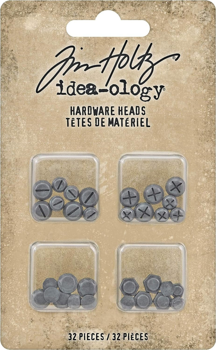 Tim Holtz, Advantus Hardware Heads Decoraive Ornaments, silver