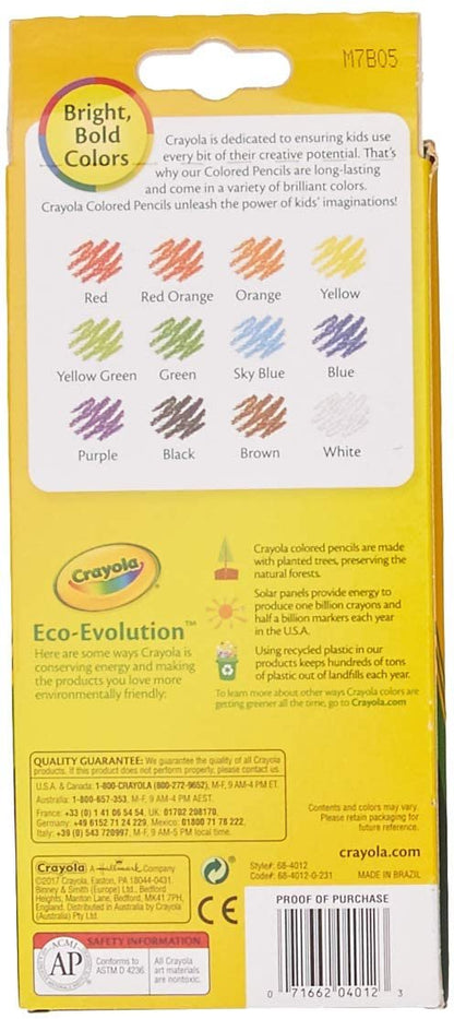 Crayola 68-4012 Colored Pencils, 12-Count, Pack of 2, Assorted Colors