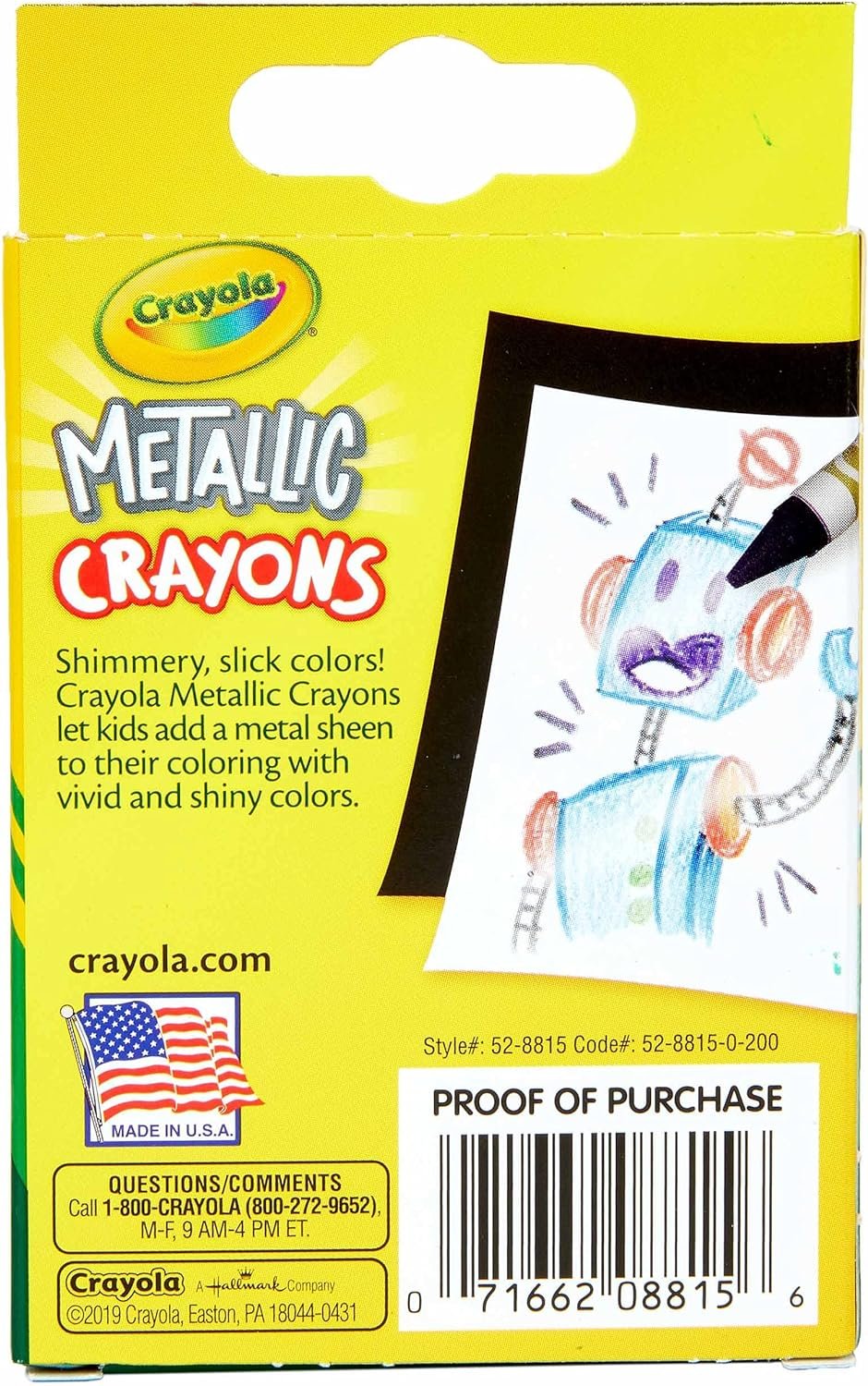 Crayola Metallic Crayons, Kids Art Supplies, 24 Count, Coloring Supplies, Gift for Kids, Ages 3, 4, 5, 6