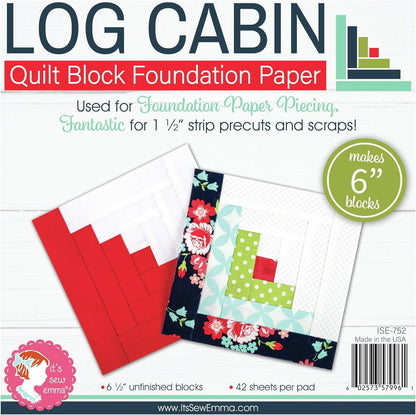 It's Sew Emma Log Cabin Foundation Paper 6 inch